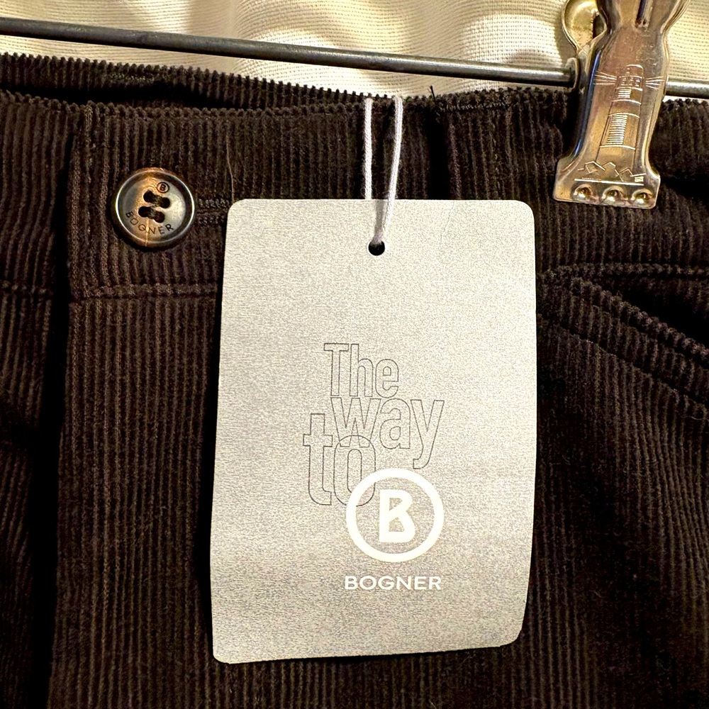 Bogner brown corduroy pants.  Bogner size 10 more like a 6. New with tags